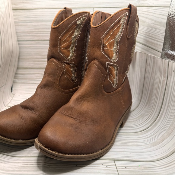Steve Madden Girl Boots Brown and Gold size 5 - Picture 5 of 6
